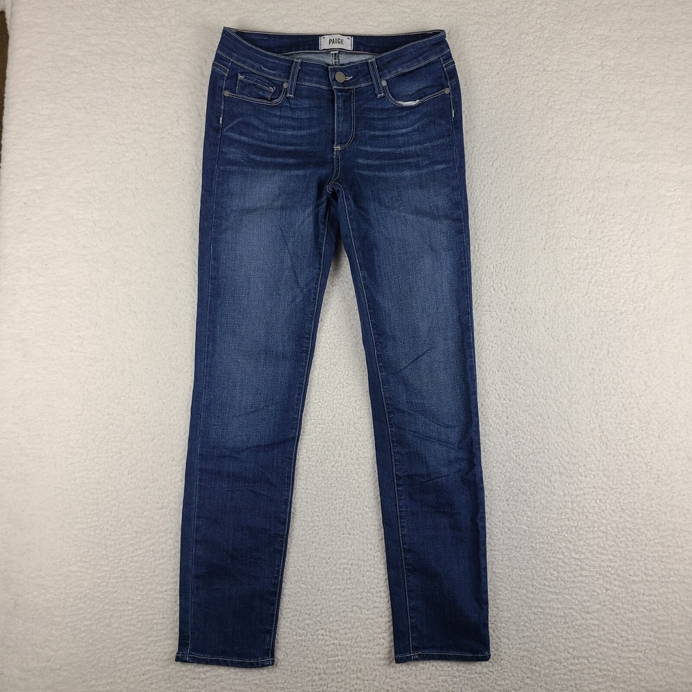 Paige Jeans Womens 27‎ Blue Skyline Ankle Peg Phoebe Medium Wash Denim